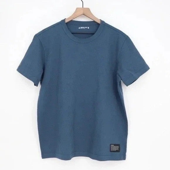 American Giant Everest Tee Shirt Mens XL Blue Ringspun Cotton Jersey Boxy Fit