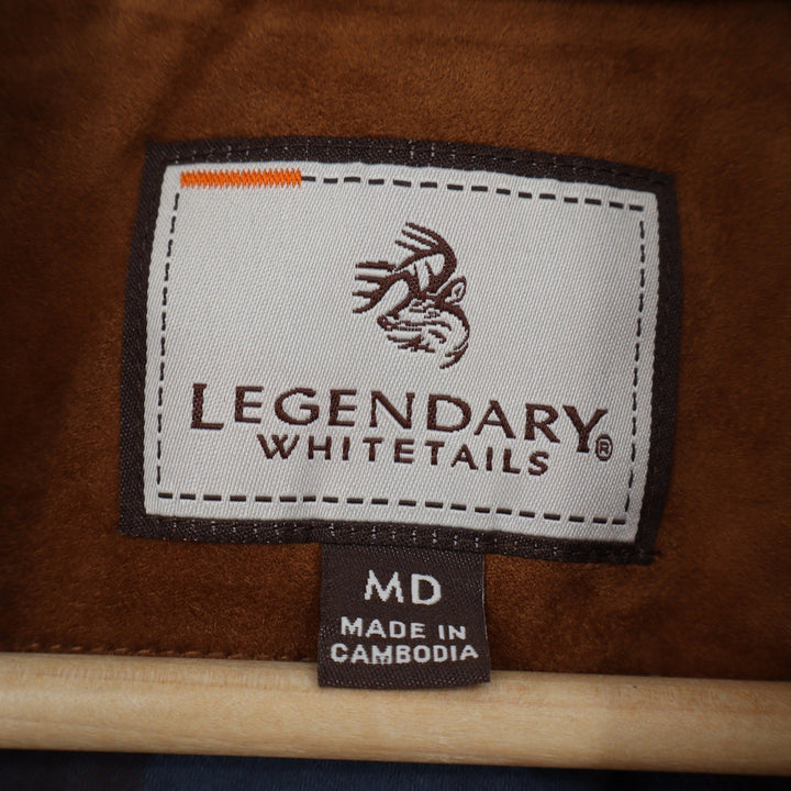 Legendary Whitetails Mens Buck Camp Plaid Flannel Shirt Navy Burgundy Medium