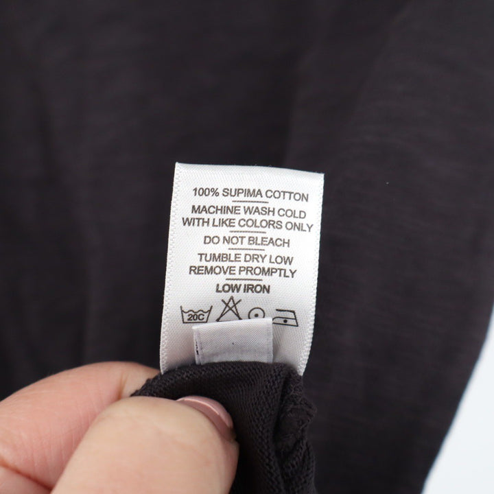 American Giant Womens Size S Black V Neck Supima Cotton T Shirt Made in USA