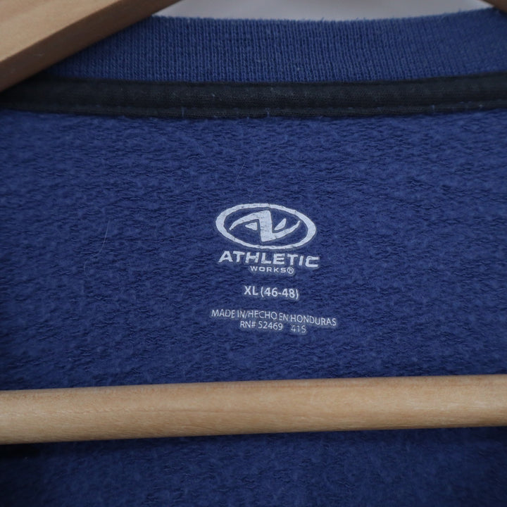 Athletic Works Mens XL Navy Blue Crewneck Sweatshirt Fleece Pullover