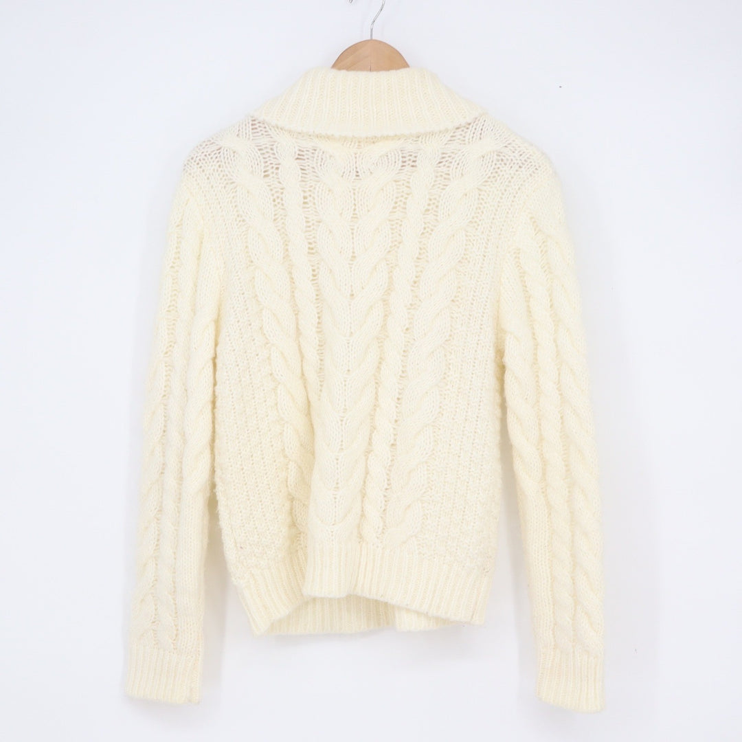 Harper Heritage Cream Cable Knit Turtleneck Sweater Womens Small