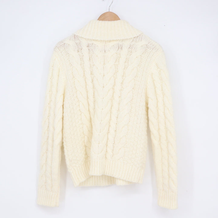 Harper Heritage Cream Cable Knit Turtleneck Sweater Womens Small
