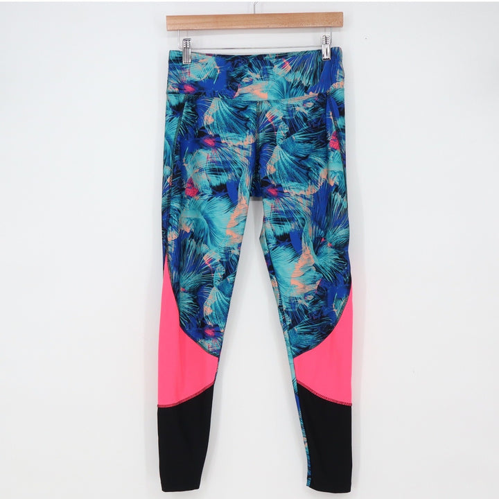 Pink Victoria's Secret Leggings Womens M Ultimate Blue Pink Tropical Excellent