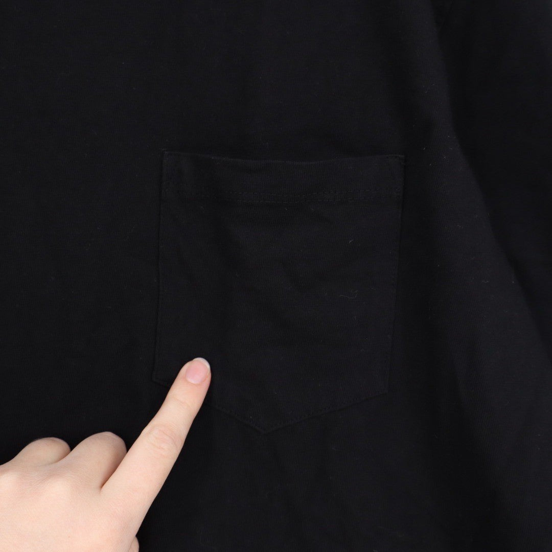 American Giant Black Cotton Pocket Tee Mens Size L Made in USA