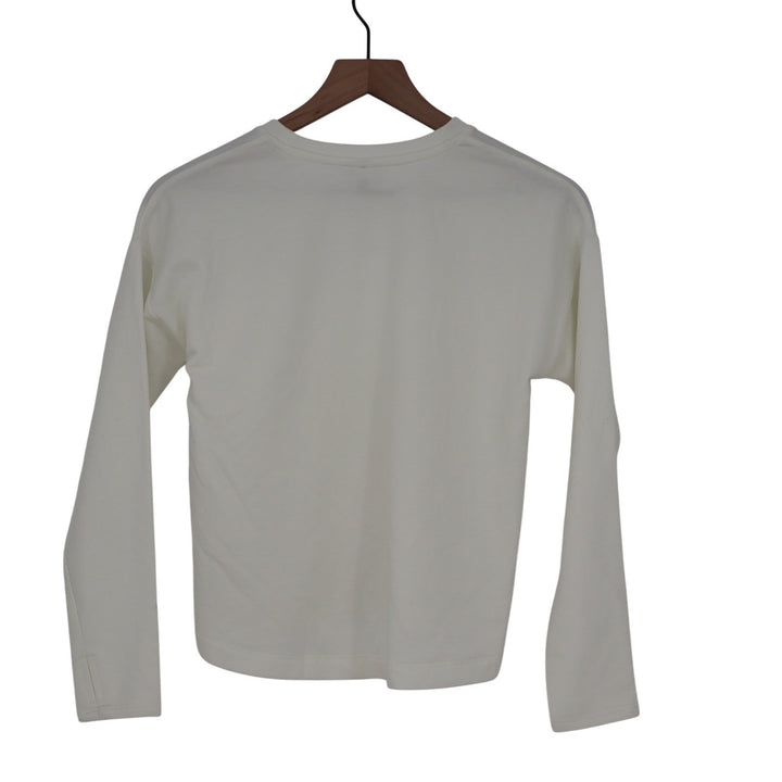 Adidas Womens Training Sweatshirt Off White Regular Fit Size M New