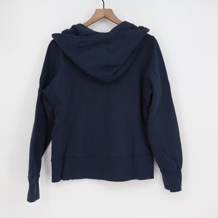 American Giant Hoodie Women Large Blue Full Zip Cotton Sherpa Lined Outdoor Wear