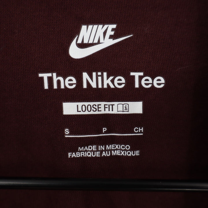 Nike Teamwork Makes the Dream Work Graphic T-Shirt Burgundy Maroon Loose Fit