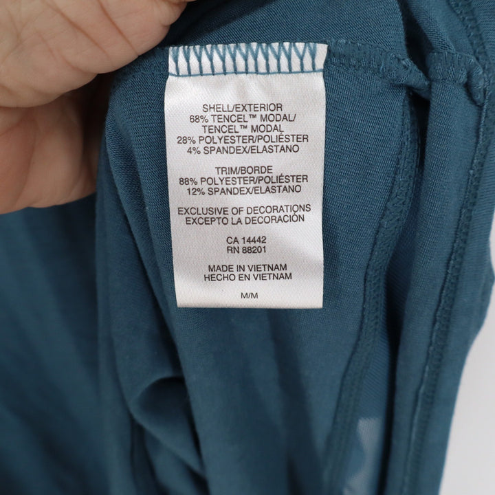 MPG Mondetta Performance Gear Heather Teal Tencel Sleeveless Shift Dress Medium