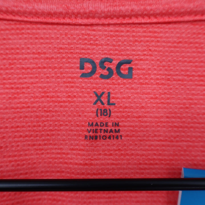 DSG Boys XL Pieced Graphic Movement Tee Cabana Coral Navy Basketball 1989 NWT