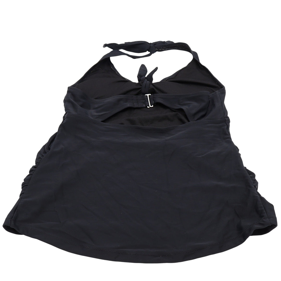 X-Series Womens Black Halter Tankini Top Twist Front Ruched Swim XL SSA134