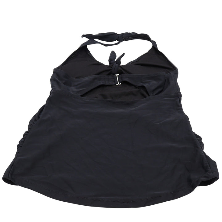 X-Series Womens Black Halter Tankini Top Twist Front Ruched Swim XL SSA134