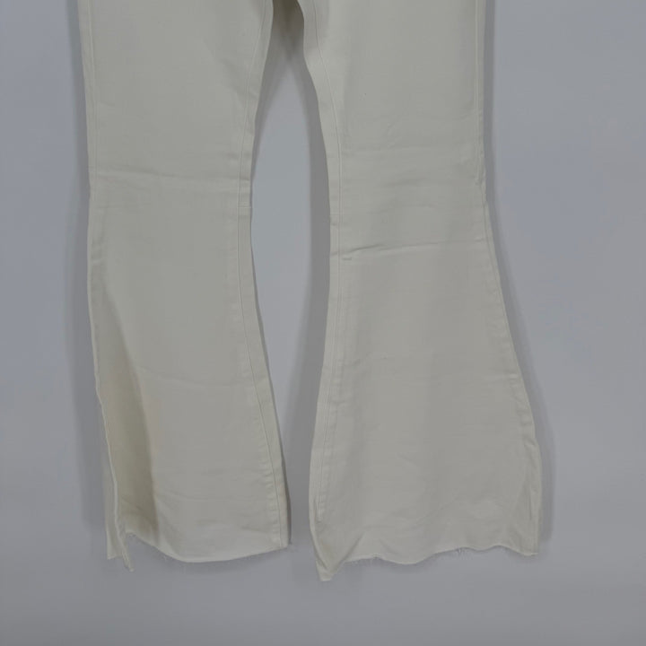 Wish List Jeans White Flare Leg High Waist Denim Pants Size M