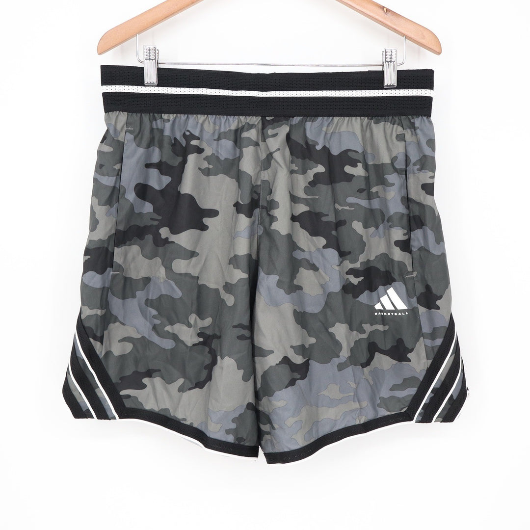 Adidas Basketball Crazylite Camo Shorts Mens Medium 7 Inseam Grey NEW