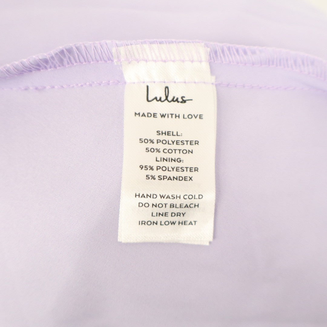 Lulus Glamorous Sweetie Midi Dress Womens XS Lavender Burnout Tie-Strap Bustier