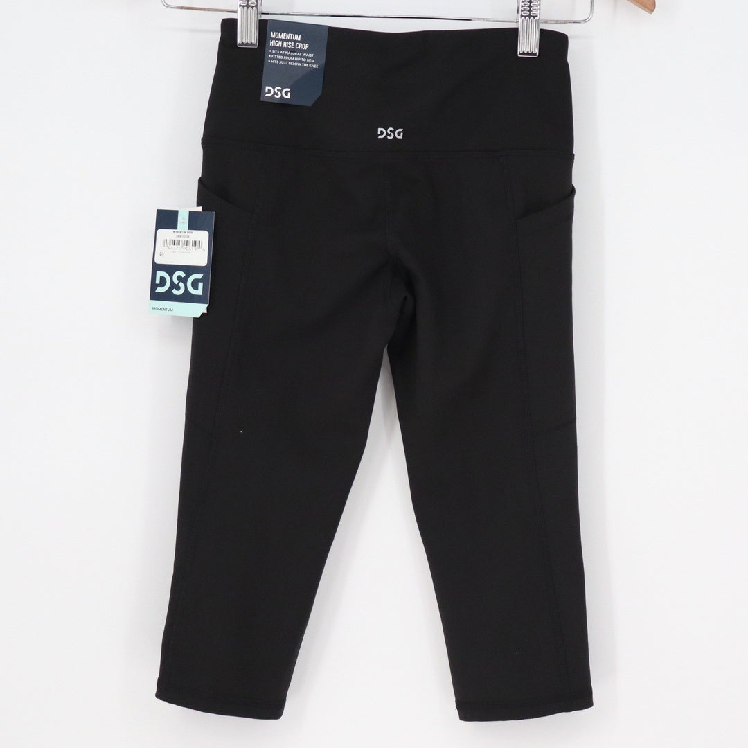 DSG Momentum High Rise Crop Leggings Black Womens XXS New