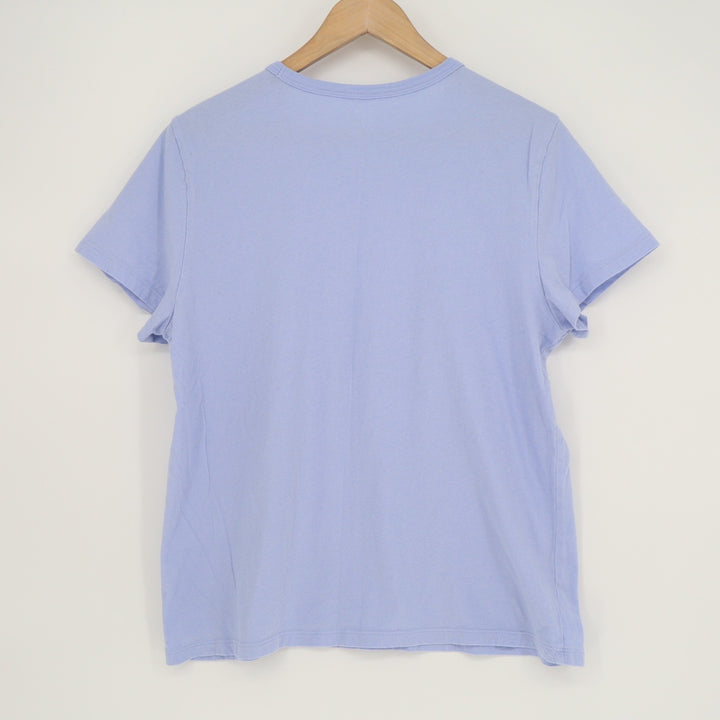 GAP Womens Large Periwinkle Blue Short Sleeve Crewneck Basic Cotton Blend Tee