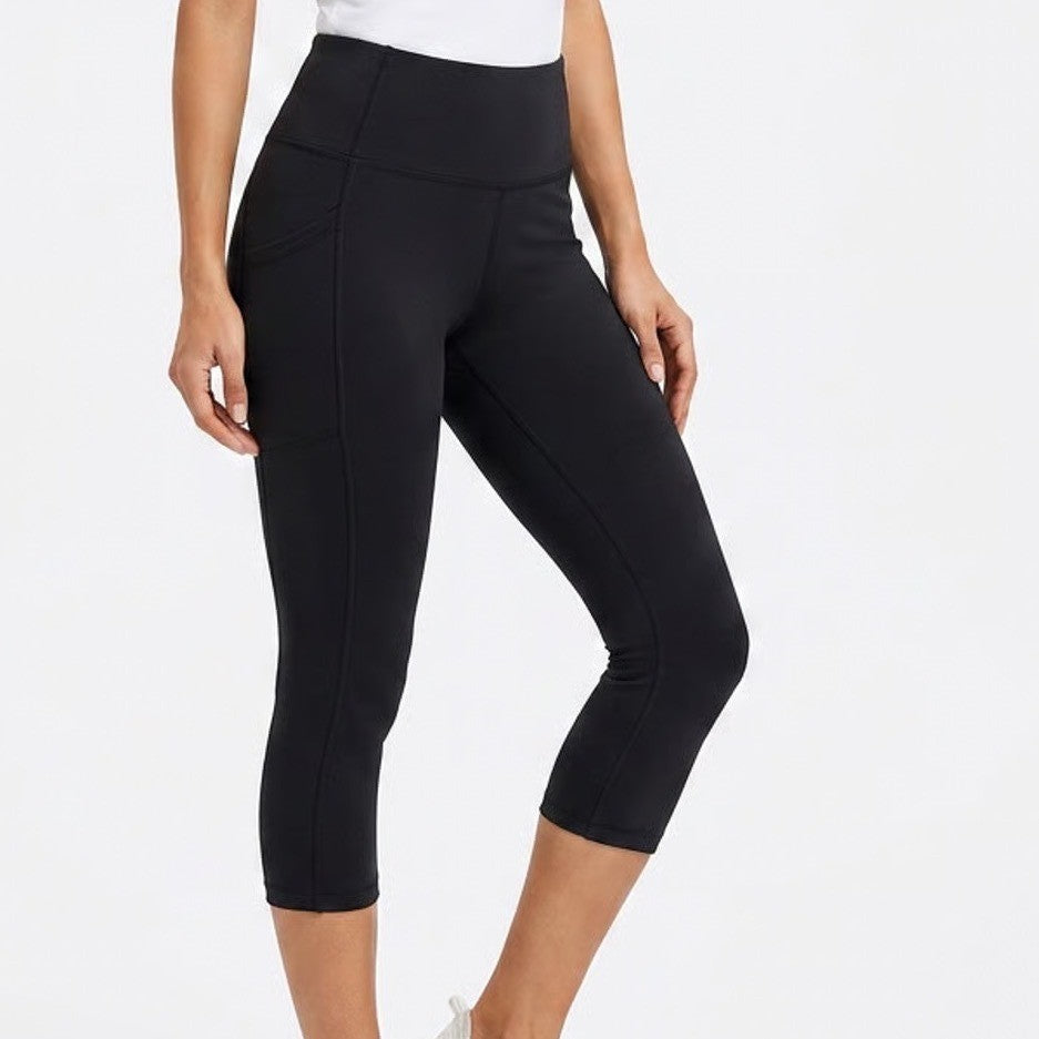 DSG Womens Momentum Crop High Rise Athletic Leggings Black XS