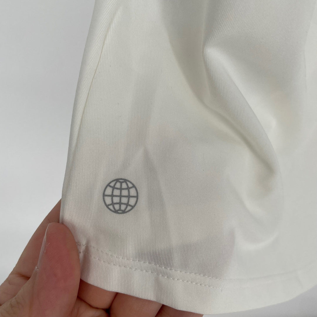 Adidas Womens Golf Polo Shirt White Short Sleeve W U365 C PRT SS HG4504 Sz S