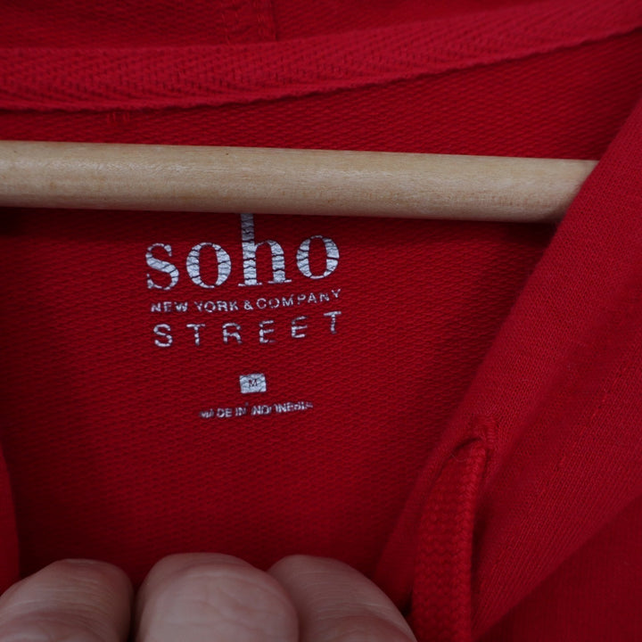 Soho New York & Company Street Red Hoodie Dress Long Sleeve Kangaroo Pocket M