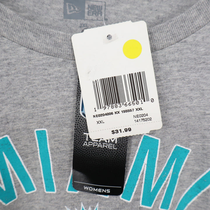 New Era Miami Dolphins NFL Womens XXL T-Shirt Gray Graphic Tee