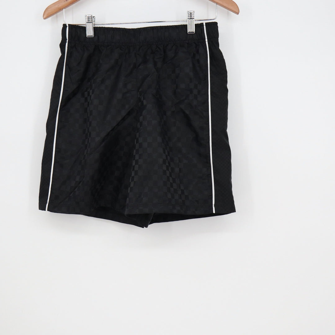 DSG Boys XL 18 Woven Soccer Shorts Pure Black Checkerboard