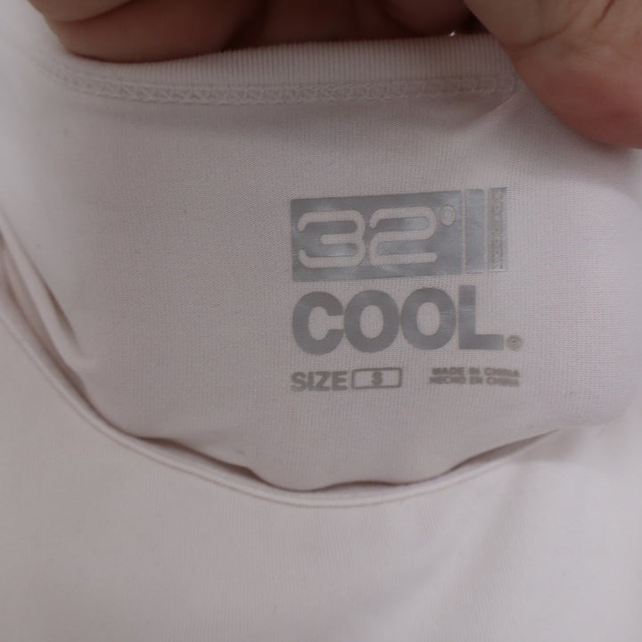 32 Degrees Cool Womens Scoop Neck Short Sleeve T-Shirt Off White Size S