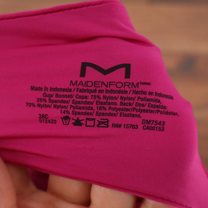 Maidenform One Fab Fit Everyday Modern Demi Underwire T Shirt Bra Women 38C Pink