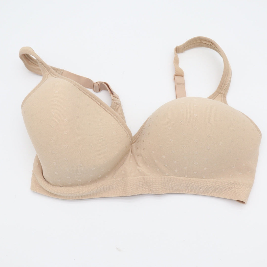 Bali Bra Womens 36D Comfort Revolution 3463 Beige Wireless Seamless Excellent