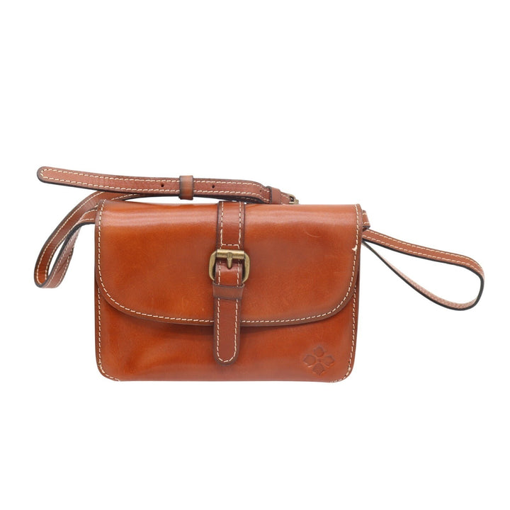 Patricia Nash Torri Womens Handbag Brown Leather Adjustable Strap Crossbody Bag