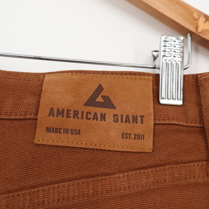 American Giant Roughneck Jeans Mens 32x30 Ruste Canvas Cotton Mid Rise Straight