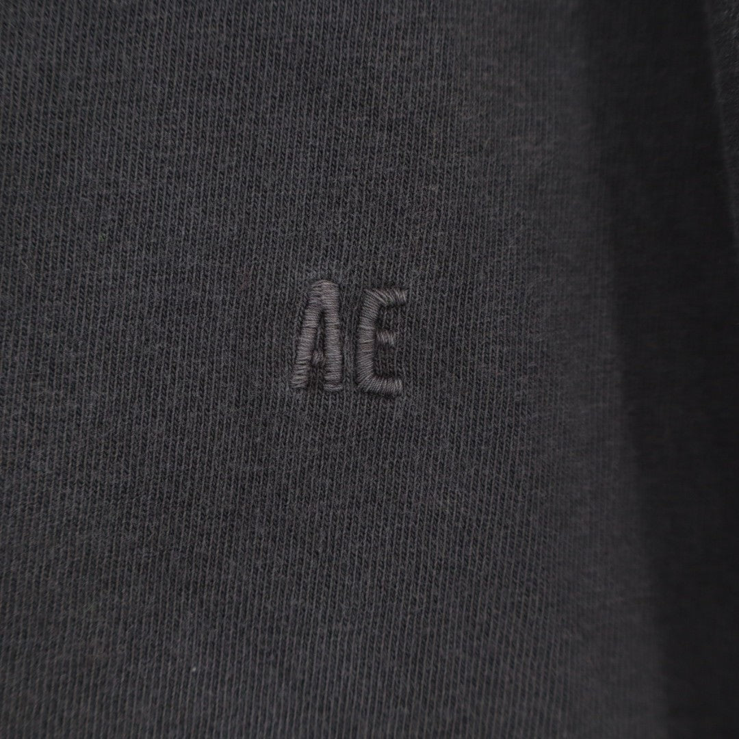 American Eagle Outfitters T-Shirt Men Medium Black Cotton Crew Neck Short Sleeve
