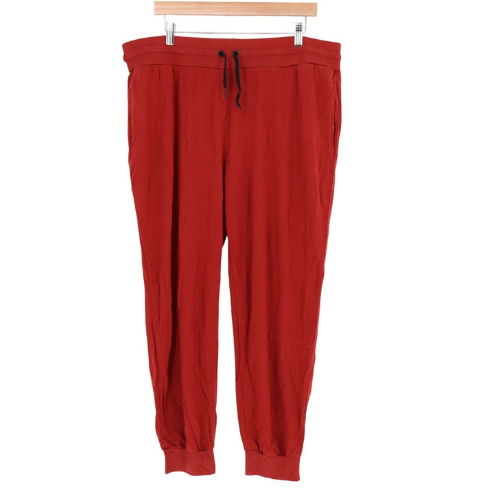 Threads 4 Thought Sweatpants Women 2XL Red Stretch Slash Pocket Drawstring Waist