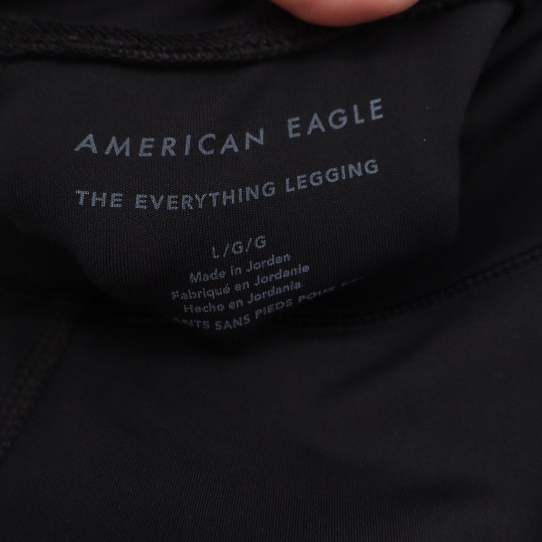 American Eagle The Everything Legging Black High Rise Pockets Large