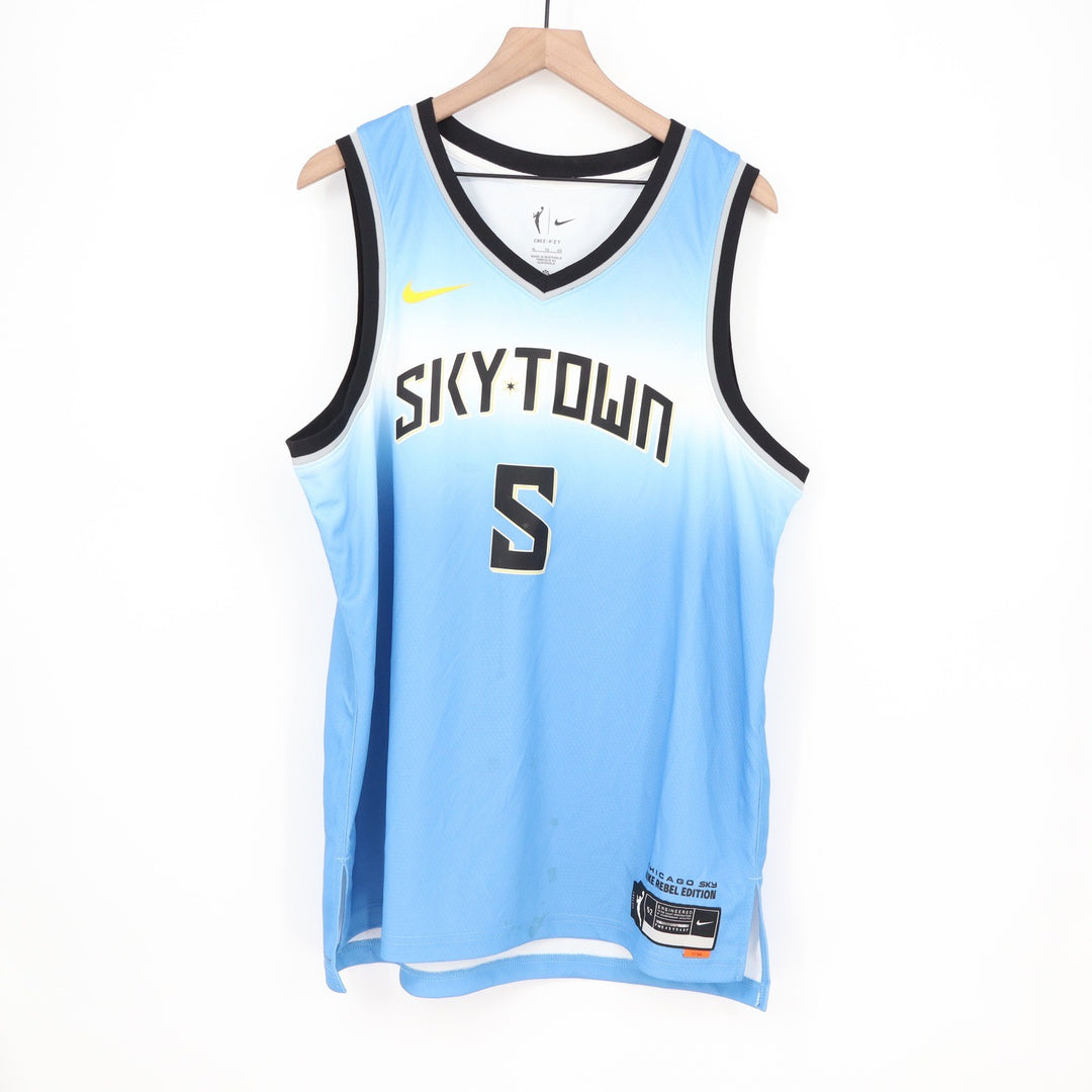 Nike Chicago Sky Angel Reese Rebel Edition Jersey Blue Skytown Womens XL