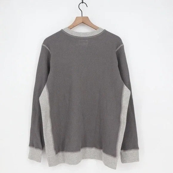 American Giant Summit Shirt Mens XL Gray Colorblock Waffle Knit Classic Fit