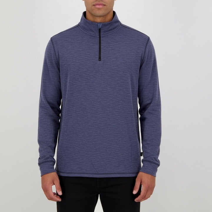 Flag & Anthem Madeflex Men's XXL Blue Heathered 1/4 Zip Pullover Shirt