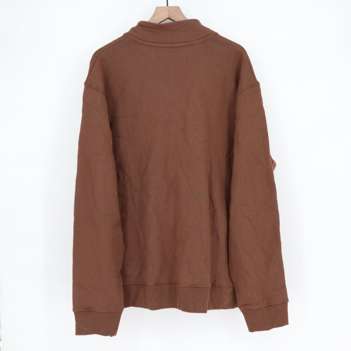 American Giant Carolina Quarter Zip Sweatshirt Mens 2XL Brown Ribbed Classic Fit
