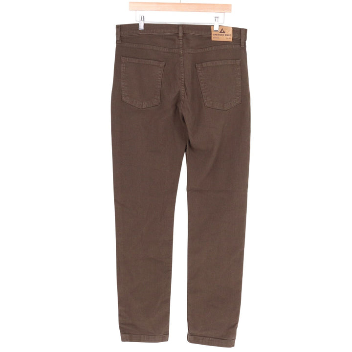 American Giant Roughneck Pants Men 34x34 Brown Cotton Stretch 5-Pockets Straight