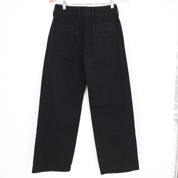 American Giant Black Wide Leg Cropped Pants Size 4 Made in USA