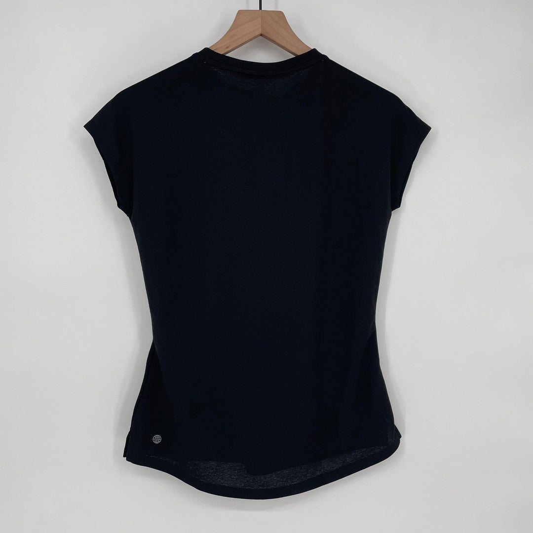 Adidas Womens Golf Shirt Polo Black Short Sleeve Button Up Recycled Polyester XS