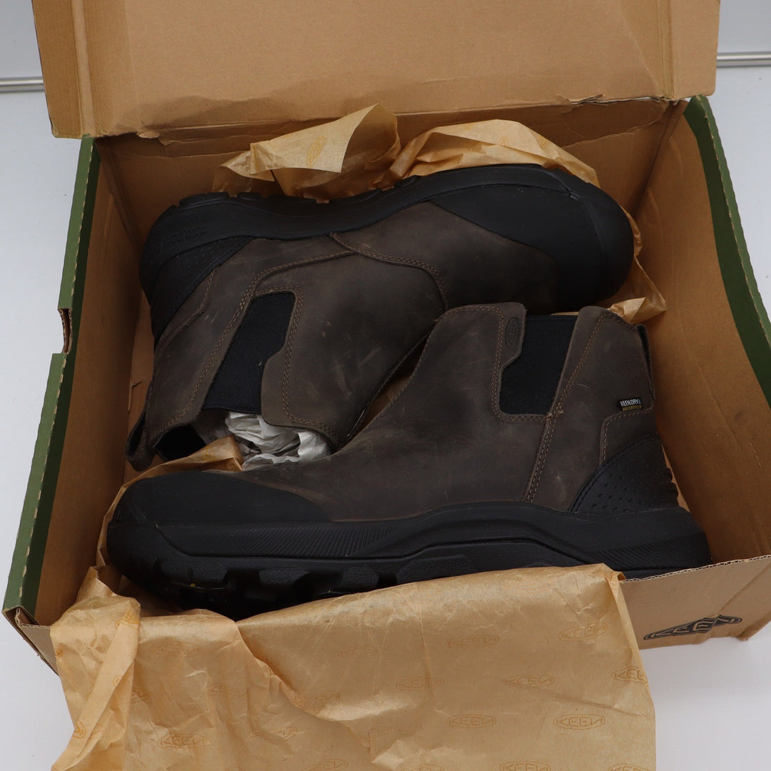 KEEN Anchorage III Waterproof Chelsea Boots Mens 13 Dark Earth Black