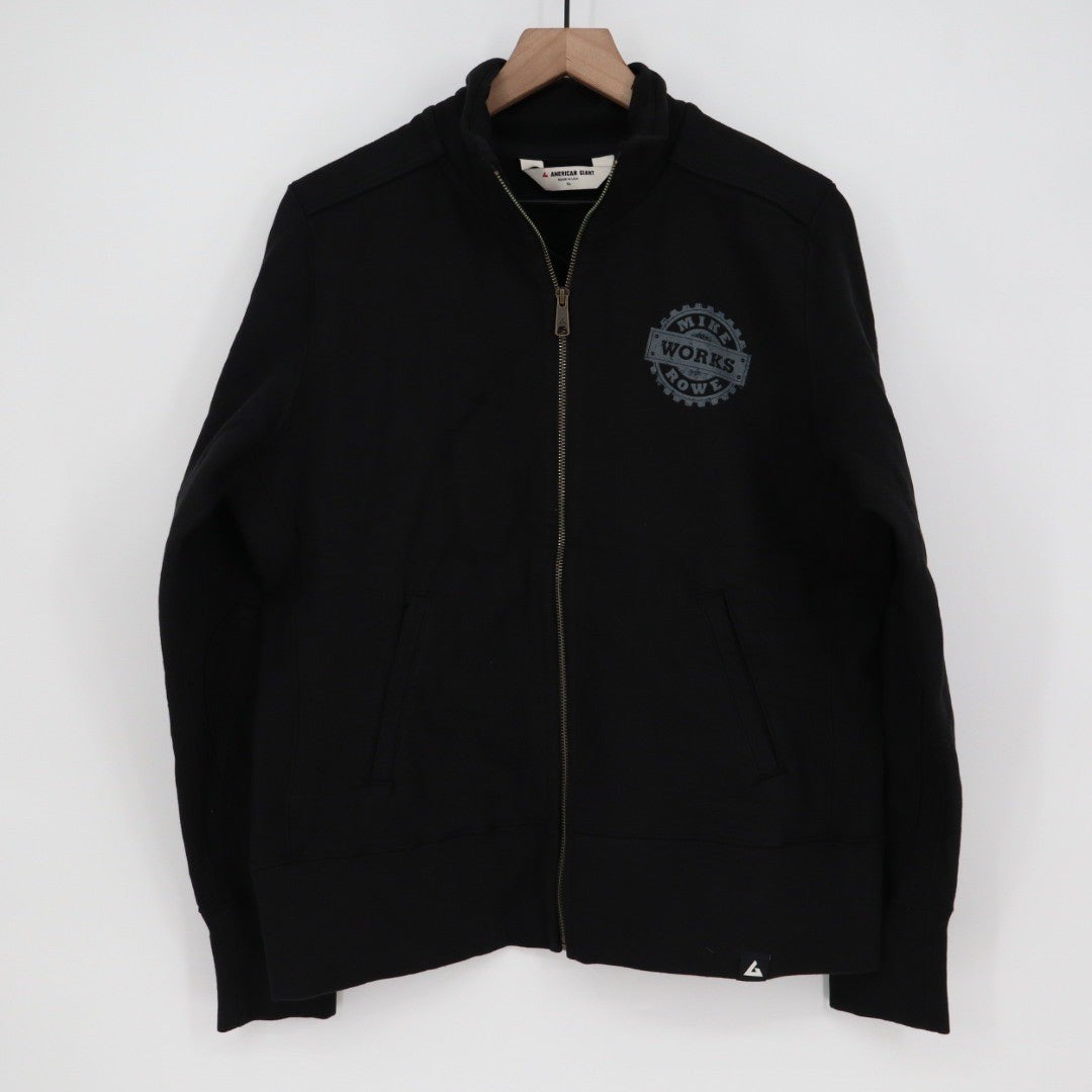 American Giant Women's Mike Rowe Works Full Zip Fleece Jacket Size XL Made USA