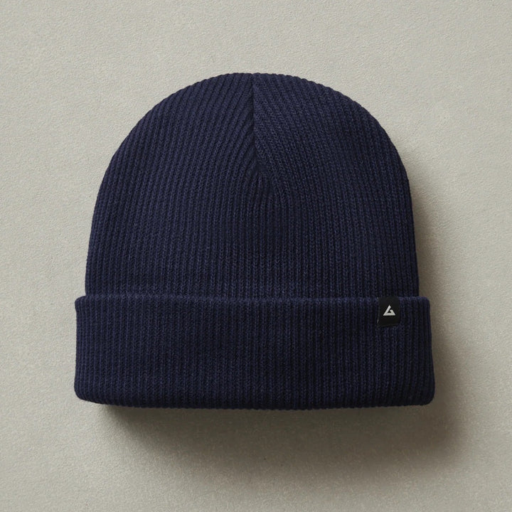 American Giant Shop Beanie Hat Unisex One Size Navy Knitted Cuffed Warm Wear