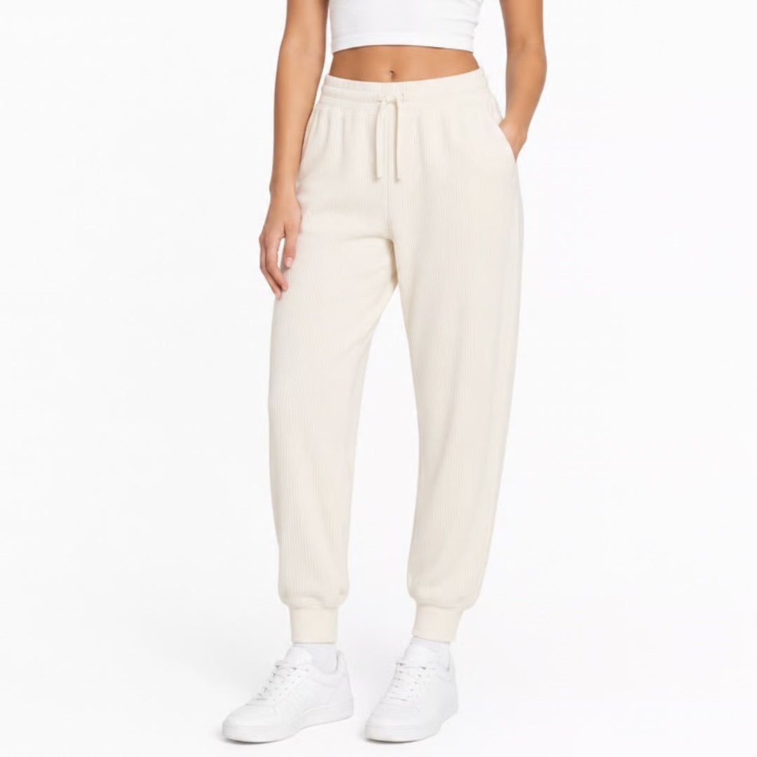 DSG So Soft Ottoman Jogger Womens XS Light Cream Ribbed High Rise