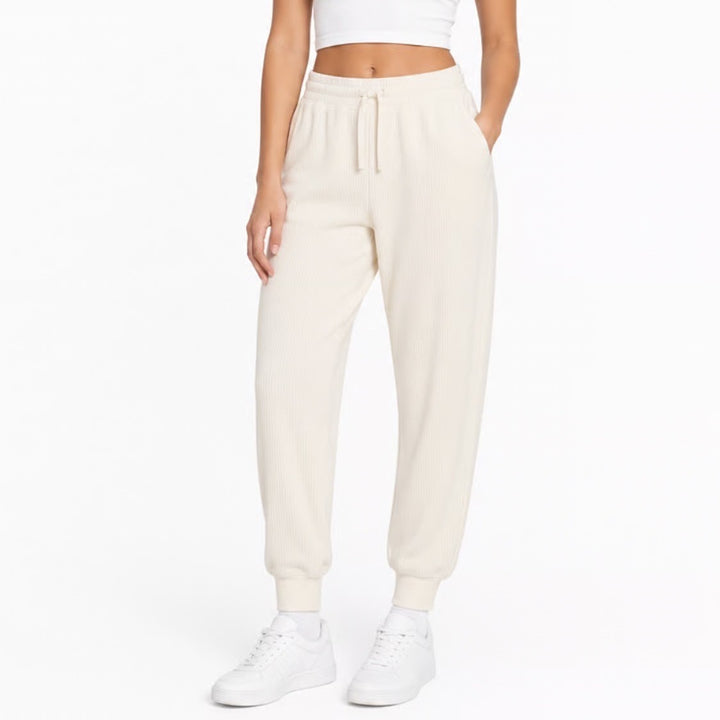 DSG So Soft Ottoman Jogger Womens XS Light Cream Ribbed High Rise
