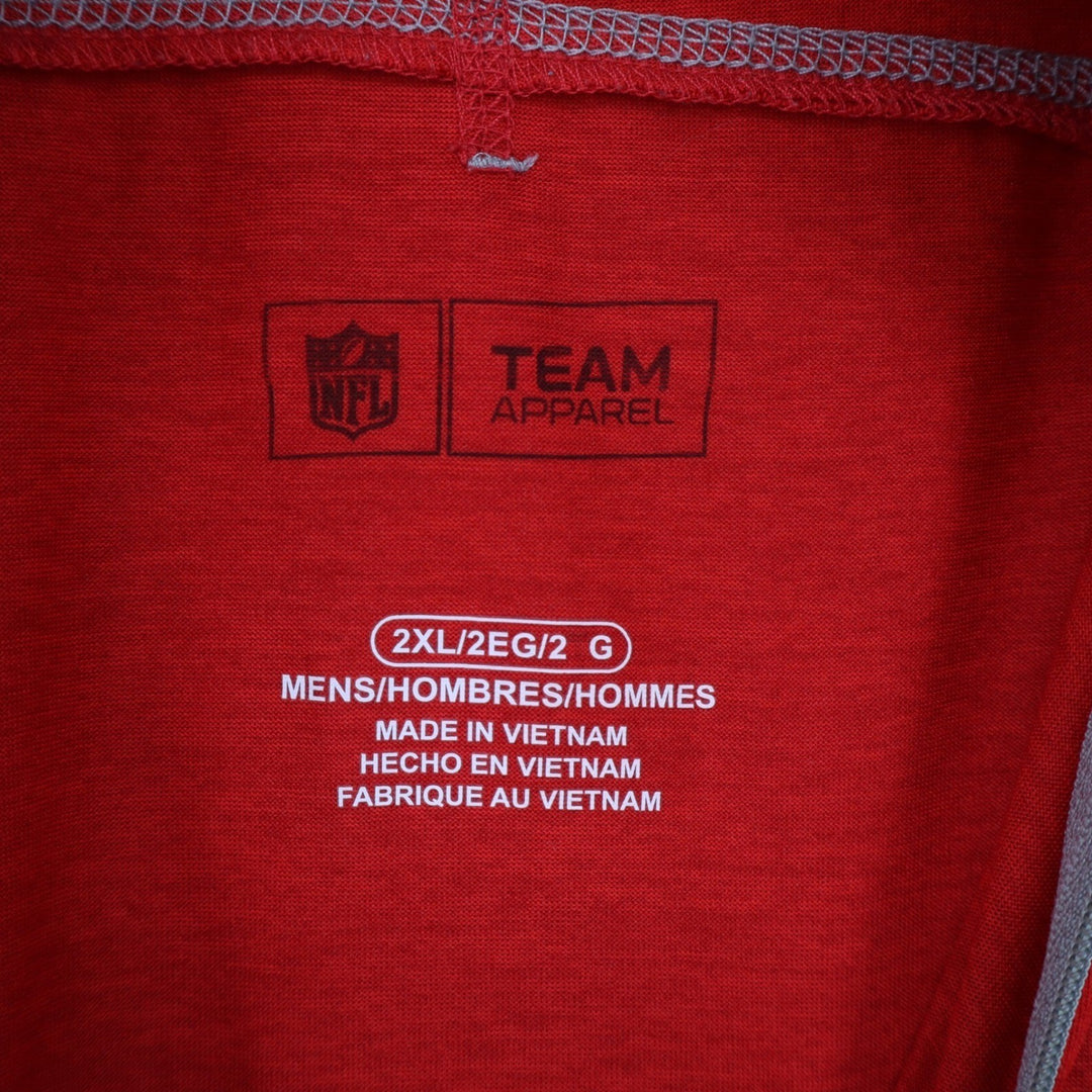 NFL Team Apparel New England Patriots Mens 2XL Red Quarter Zip Pullover