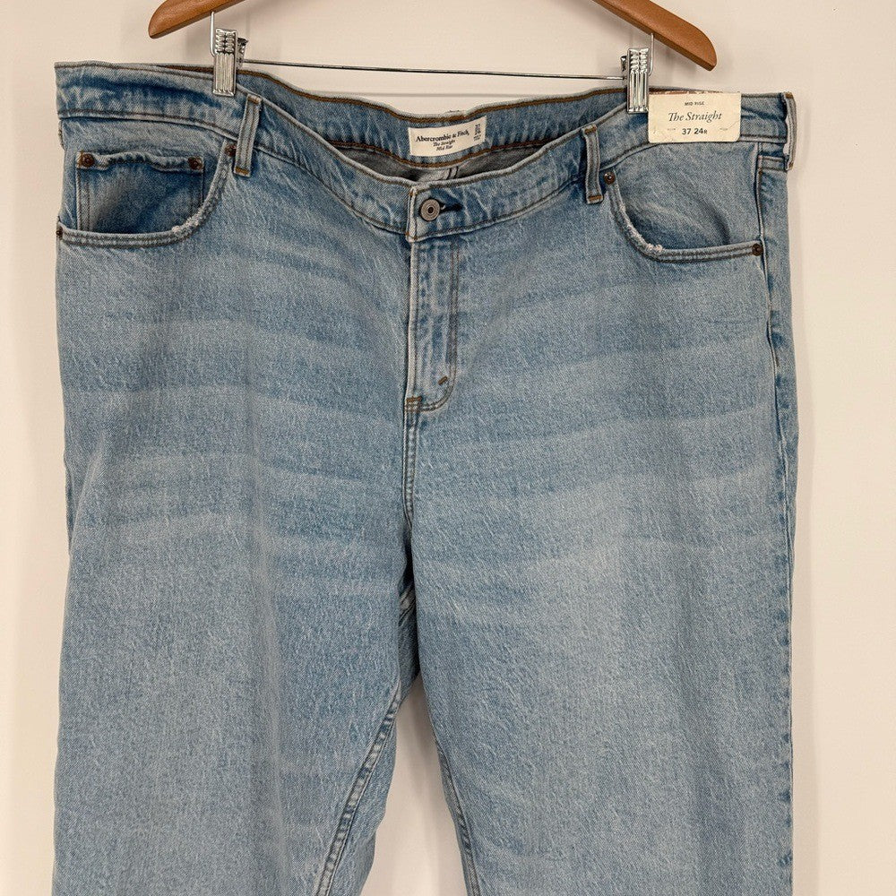 Abercrombie & Fitch The Straight Mid Rise Jean Women's Size 37