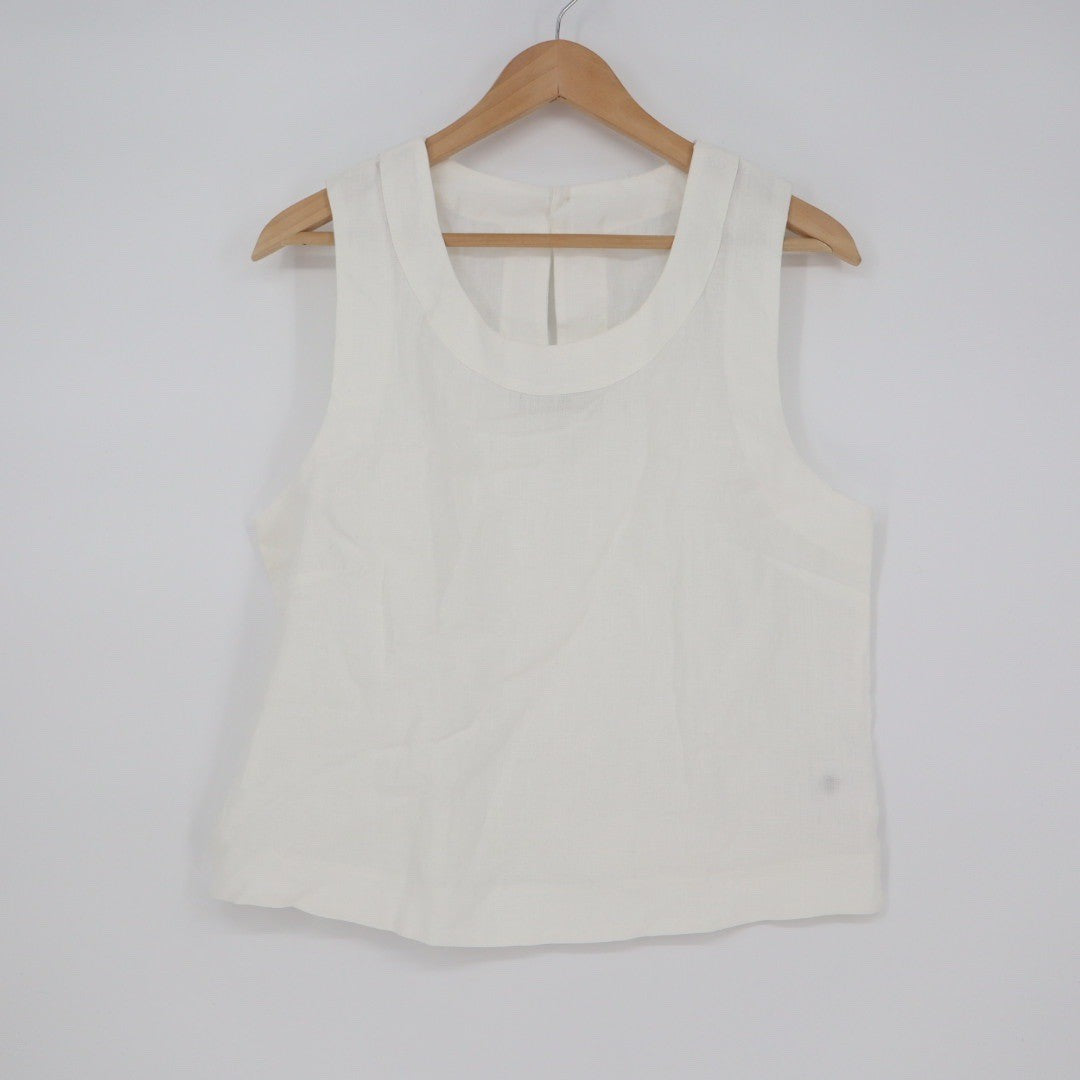 American Giant Sleeveless Linen Tank Top Size M Made In USA