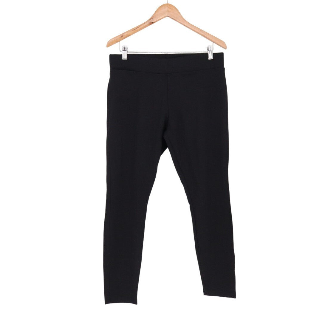 American Giant Ponte Slim Pants Womens 16 Black Stretch Mid Rise Skinny Leg