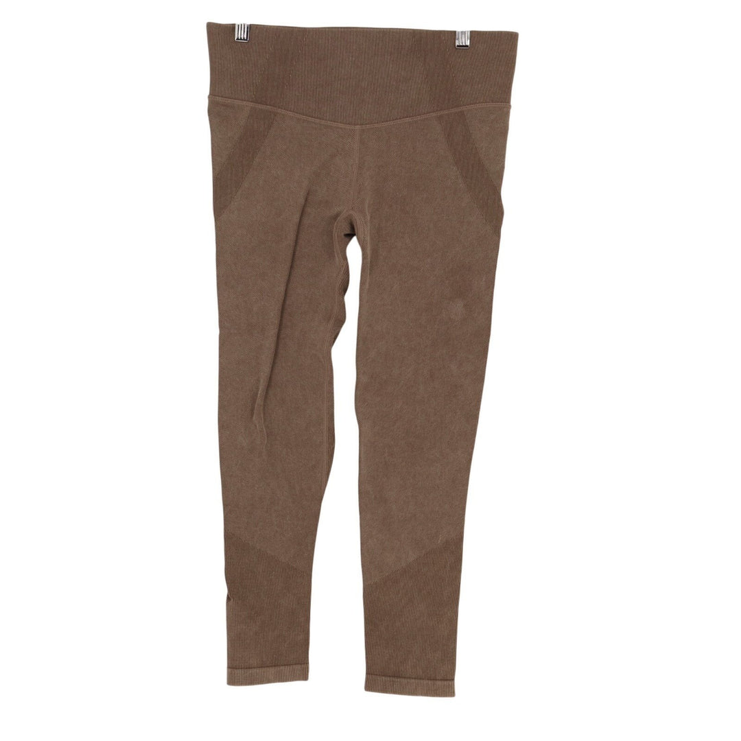 Joy Lab Ankle Leggings Womens L Brown Stretch High Rise Elastic Waist Skinny Leg